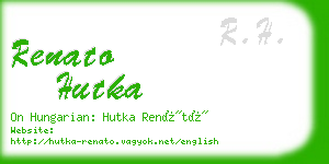 renato hutka business card